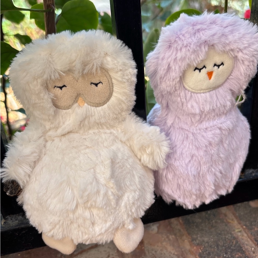 Slumberkins bundle 2 minis: Violet Purple Peep & Ivory Owl limited edition EUC